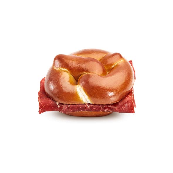 Bündnerfleisch Laugenbretzel