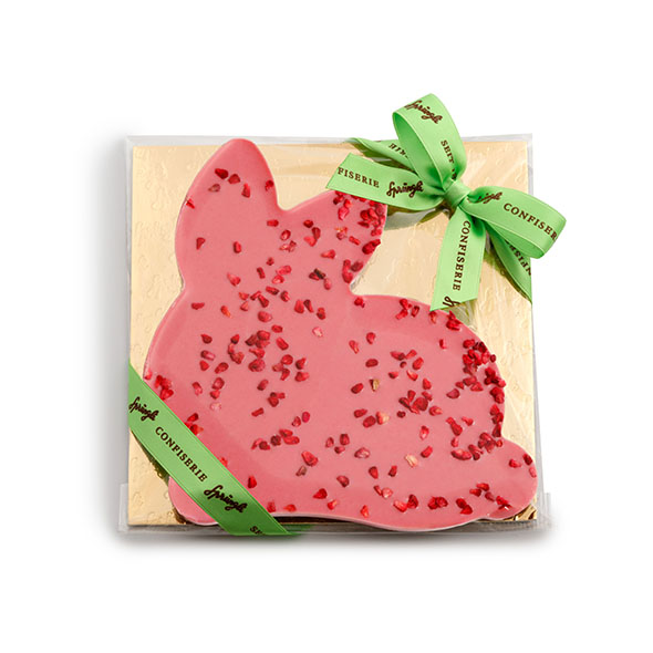 Easter bunny-shaped Chocolate Bar, Raspberry, 150g