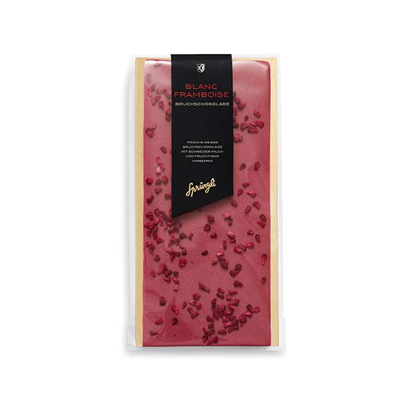 Blanc Framboise chocolate slab 130g