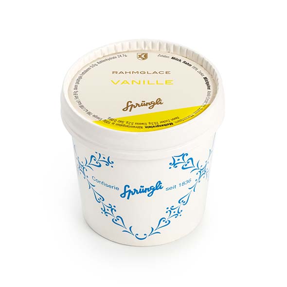 Petit pot de glace à la vanille
