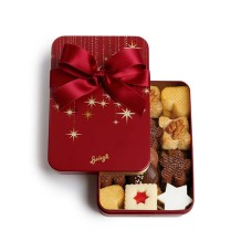 Boîte métallique Étoiles rouge biscuits