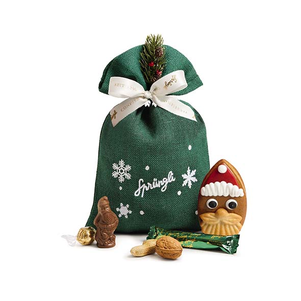 Sac de Saint-Nicolas Flocons vert 660 g