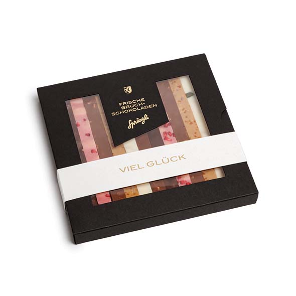 Fresh chocolate slab bars 'Good luck' 130g