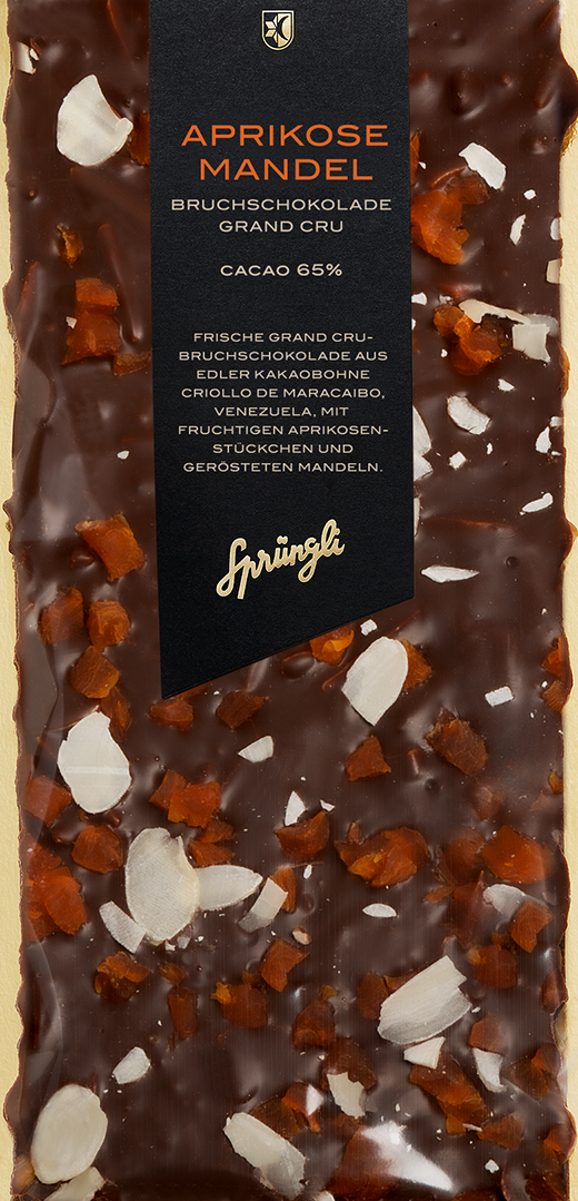 Bruchschokolade Grand Cru Aprikose/Mandel, Cacao 65%