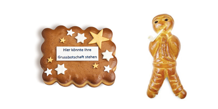 Grittibänz and gingerbread with a personal message