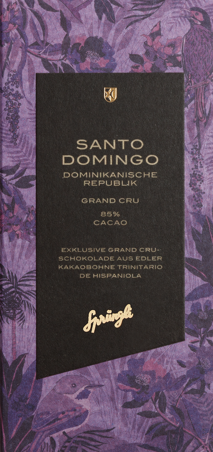 Schokolade Grand Cru Santo Domingo, Cacao 85 %