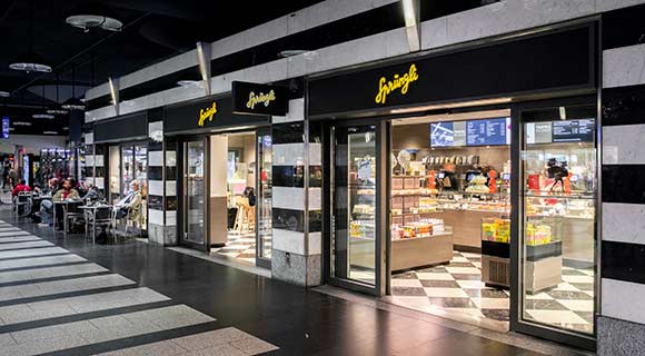 Magasin Sprüngli, gare central Zurich, sous-sol, Halle Landesmuseum