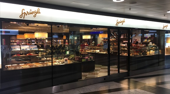 Sprüngli store, Main station Zürich, underground, Shopville Plaza