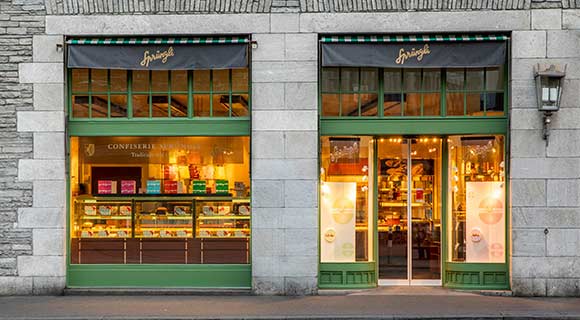 Sprüngli store, Railway station Enge, Zurich